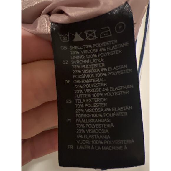 H&M Navy Blue & Cream Stripe Blazer, Size 4, KB402 - Picture 5 of 5